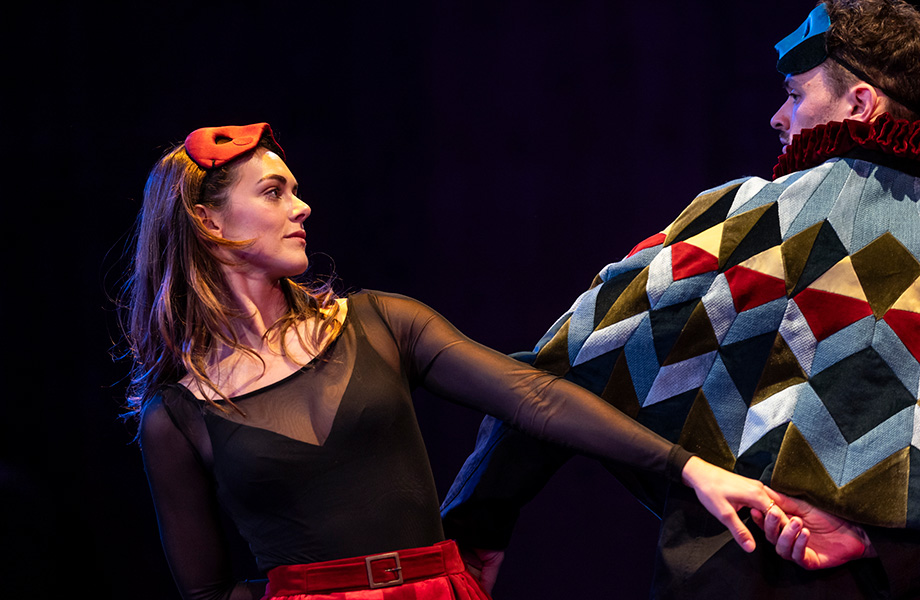 Rose Riley as Juliet and Jacob Warner as Romeo (photograph by Brett Boardman).